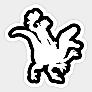 Raptor Ride 'em Cowboy (white) Sticker